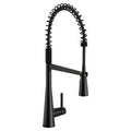 MOEN 5925BL Sleek One-Handle Pre-Rinse Spring Pulldown Kitchen Faucet - Matte Black