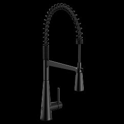 MOEN 5925EWBL Sleek  One-Handle Pulldown Kitchen Faucet In Matte Black