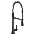MOEN 5925EWBL Sleek Motionsense Wave One-Handle Pre-Rinse Spring Touchless Kitchen Faucet - Matte Black