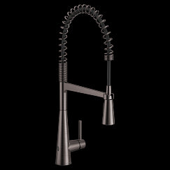 MOEN 5925EWBLS Sleek  One-Handle Kitchen Faucet In Black Stainless