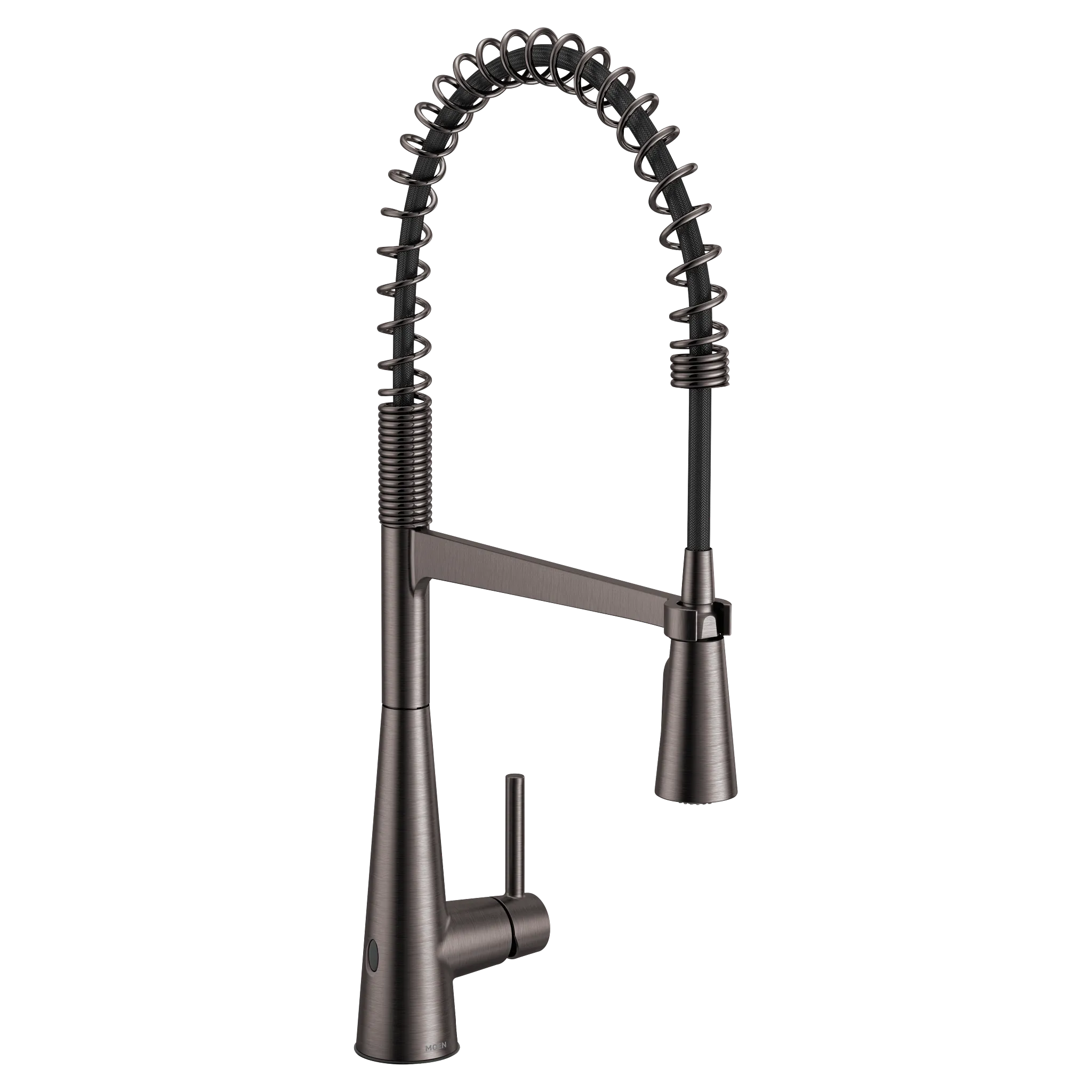 MOEN 5925EWBLS Sleek Motionsense Wave One-Handle Pre-Rinse Spring Touchless Kitchen Faucet - Black Stainless