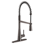 MOEN 5925EWBLS Sleek Motionsense Wave One-Handle Pre-Rinse Spring Touchless Kitchen Faucet - Black Stainless