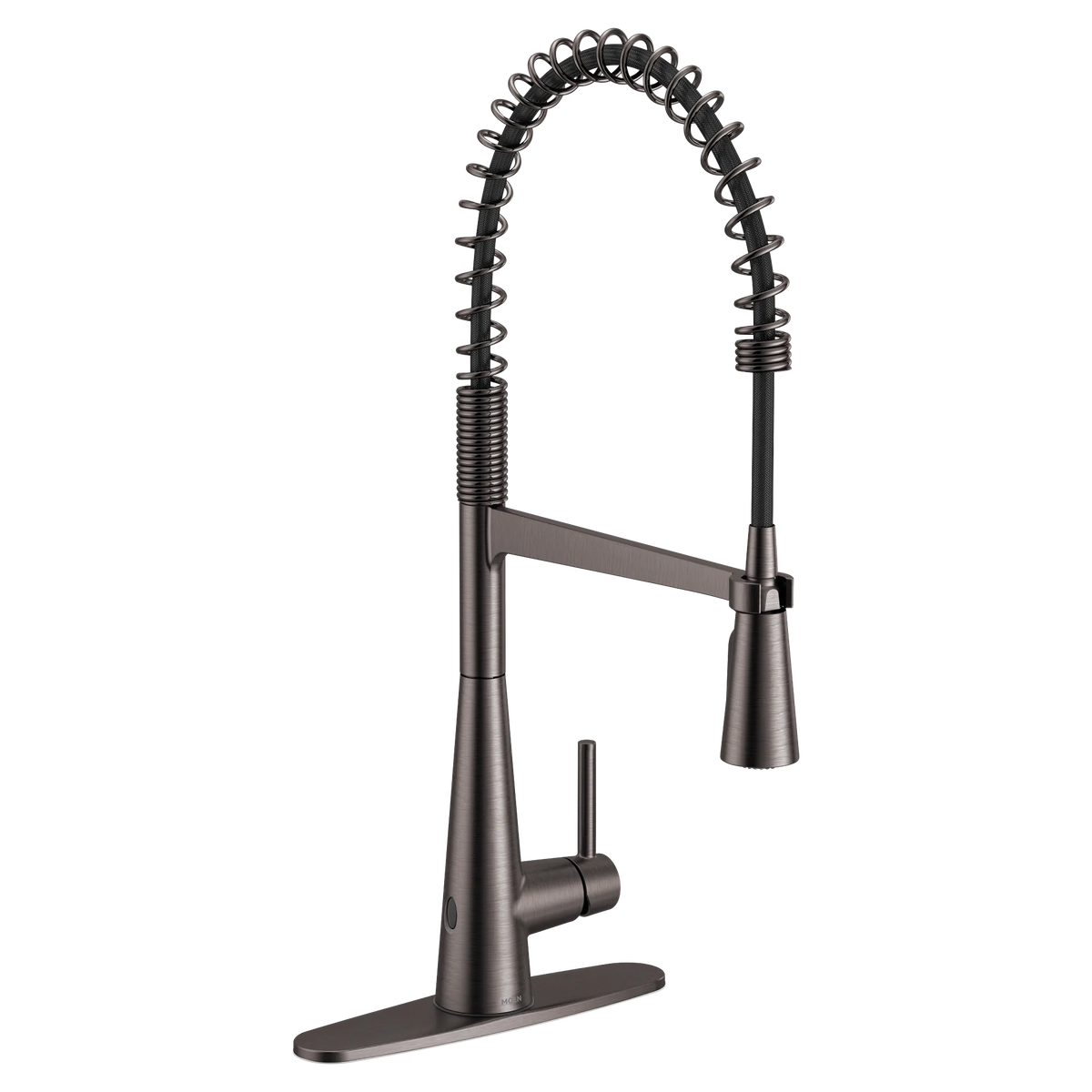 MOEN 5925EWBLS Sleek Motionsense Wave One-Handle Pre-Rinse Spring Touchless Kitchen Faucet - Black Stainless