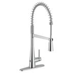 MOEN 5925EWC Sleek Motionsense Wave One-Handle Pre-Rinse Spring Touchless Kitchen Faucet - Chrome