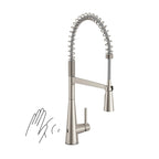 MOEN 5925EWSRS Sleek Motionsense Wave One-Handle Pre-Rinse Spring Touchless Kitchen Faucet - Spot Resist Stainless