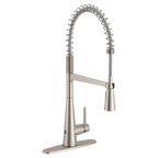 MOEN 5925EWSRS Sleek Motionsense Wave One-Handle Pre-Rinse Spring Touchless Kitchen Faucet - Spot Resist Stainless