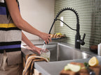 MOEN 5926BL Genta Lx One-Handle Pre-Rinse Spring Pulldown Kitchen Faucet - Matte Black