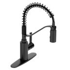MOEN 5926BL Genta Lx One-Handle Pre-Rinse Spring Pulldown Kitchen Faucet - Matte Black