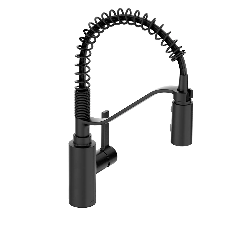 MOEN 5926BL Genta Lx One-Handle Pre-Rinse Spring Pulldown Kitchen Faucet - Matte Black