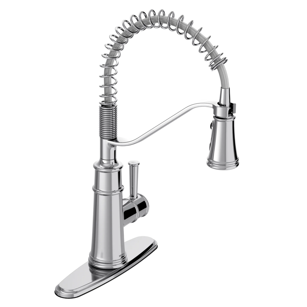 MOEN 5927 Belfield One-Handle Pre-Rinse Spring Pulldown Kitchen Faucet - Chrome