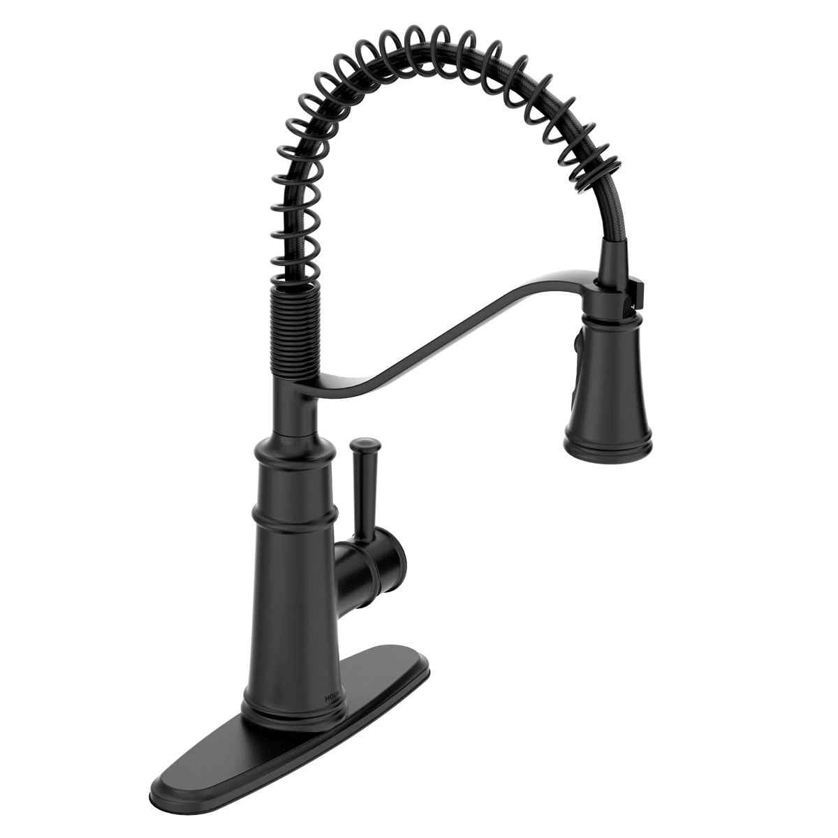 MOEN 5927BL Belfield One-Handle Pre-Rinse Spring Pulldown Kitchen Faucet - Matte Black