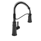 MOEN 5927BL Belfield One-Handle Pre-Rinse Spring Pulldown Kitchen Faucet - Matte Black
