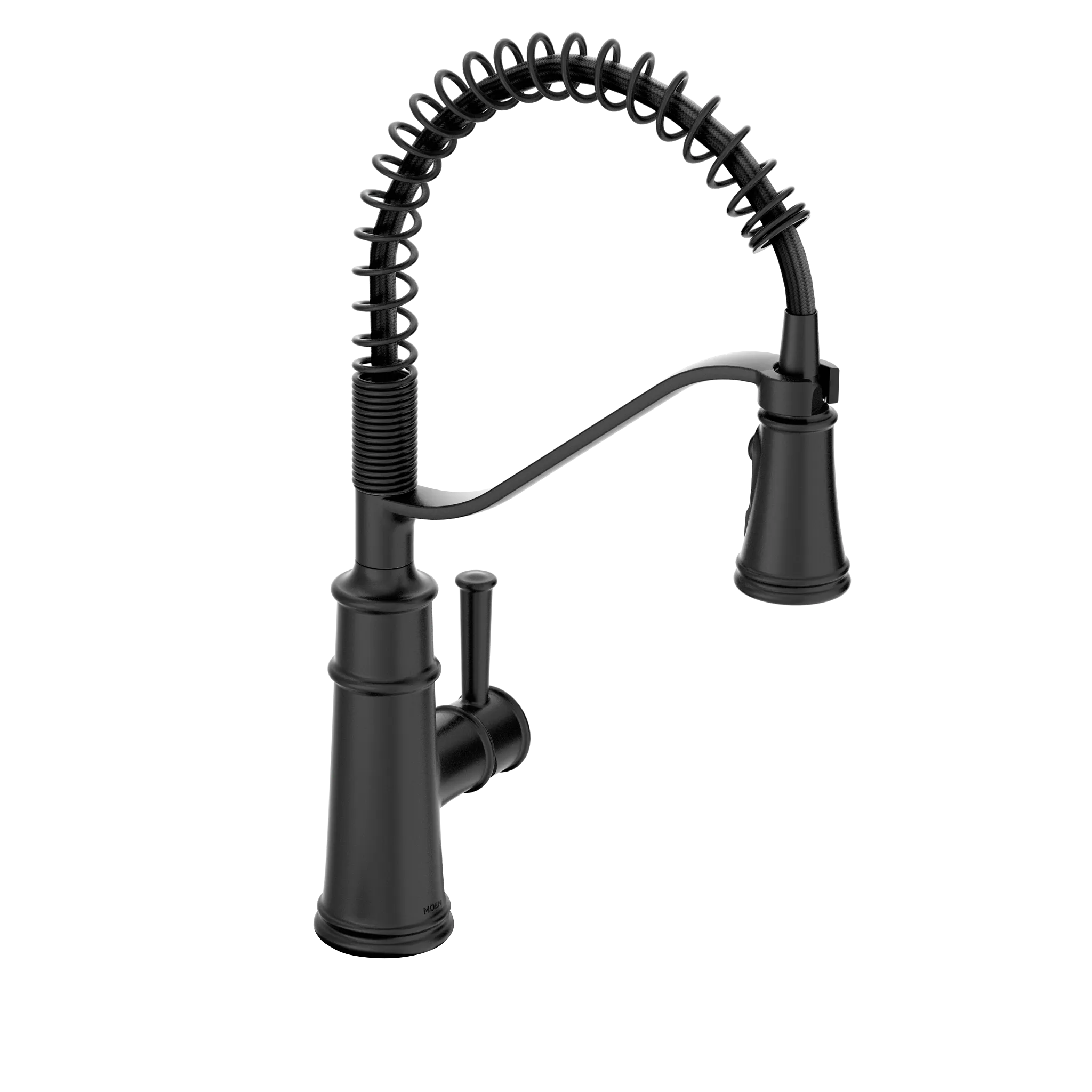 MOEN 5927BL Belfield One-Handle Pre-Rinse Spring Pulldown Kitchen Faucet - Matte Black