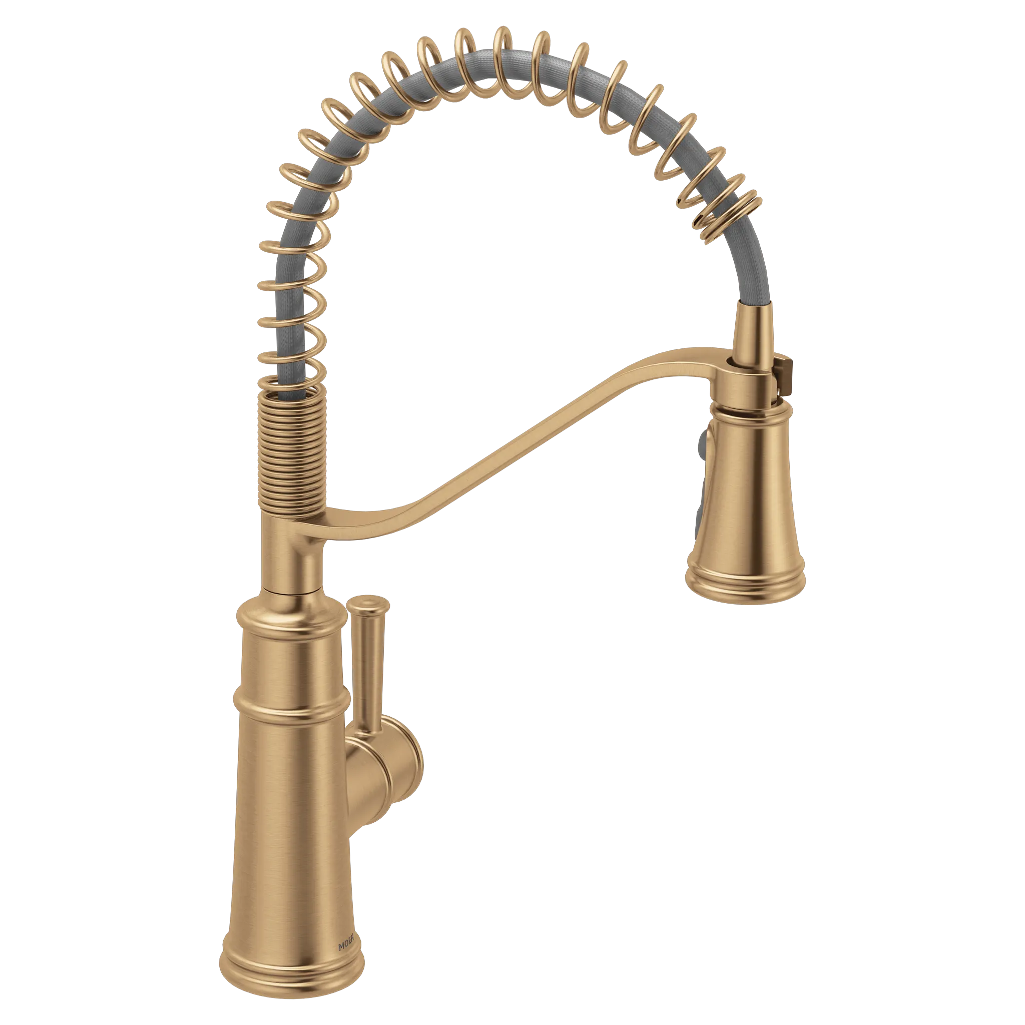 MOEN 5927BZG Belfield One-Handle Pre-Rinse Spring Pulldown Kitchen Faucet - Bronzed Gold