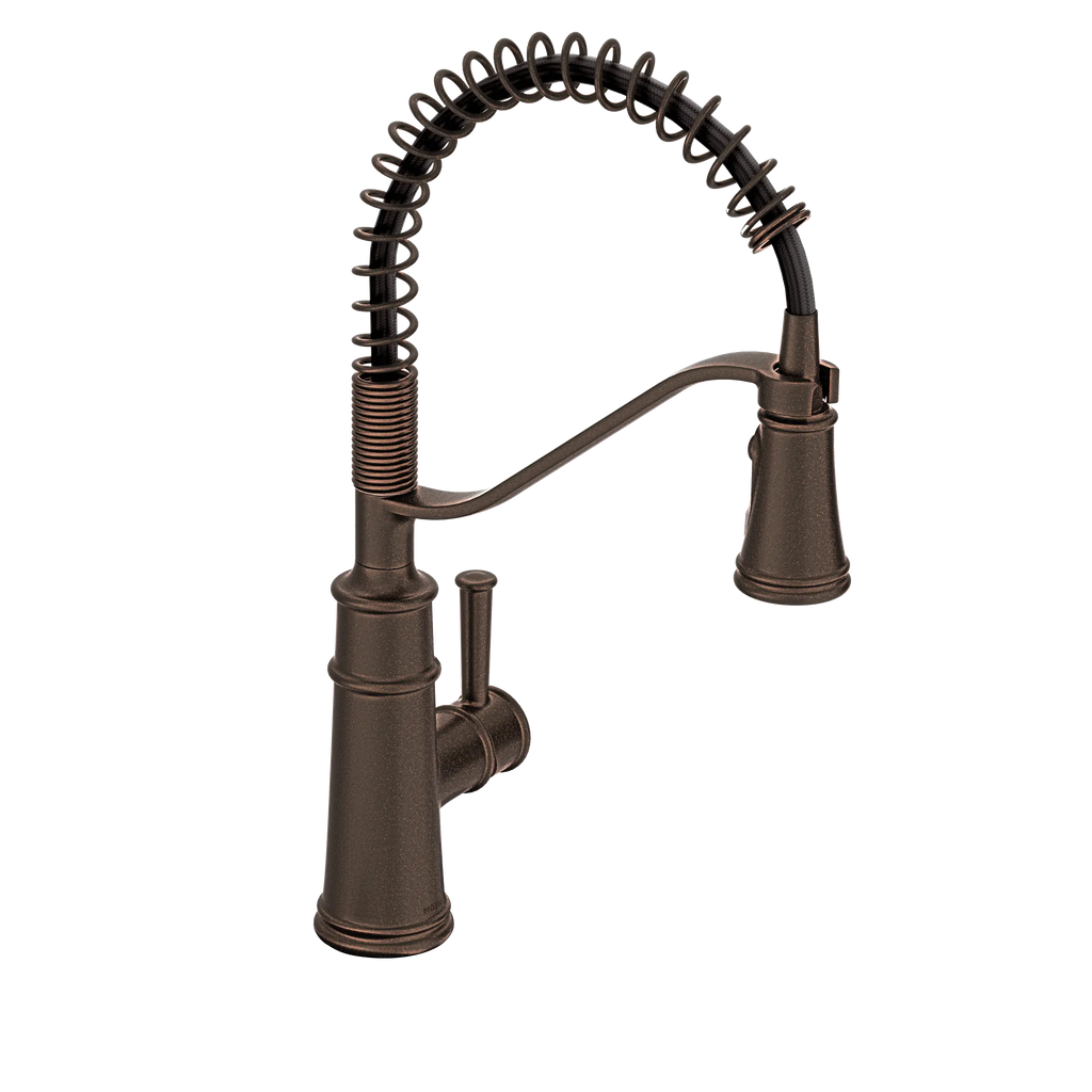 MOEN 5927ORB Belfield One-Handle Pre-Rinse Spring Pulldown Kitchen Faucet - Oil Rubbed Bronze