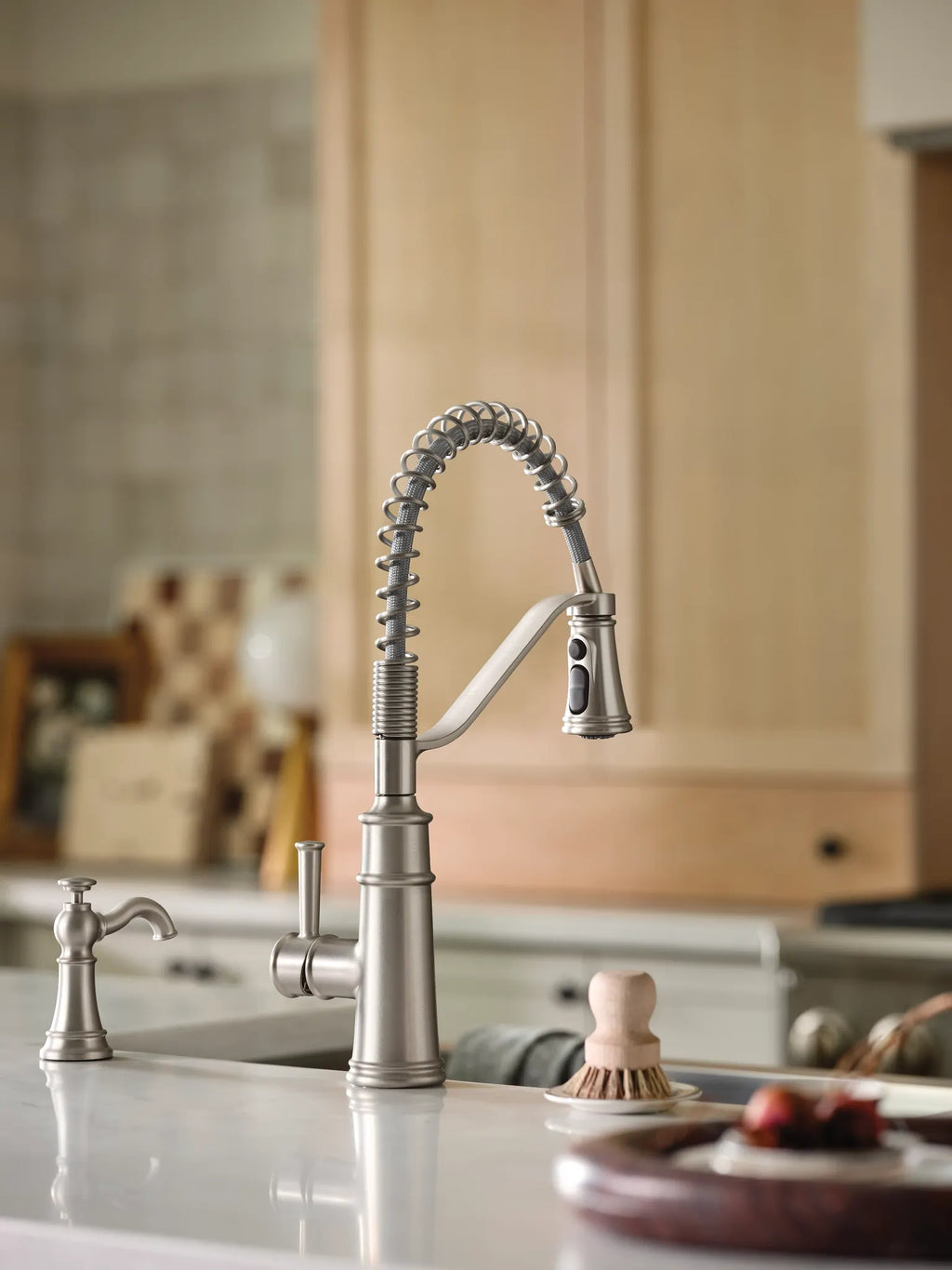 MOEN 5927 Belfield One-Handle Pre-Rinse Spring Pulldown Kitchen Faucet - Chrome