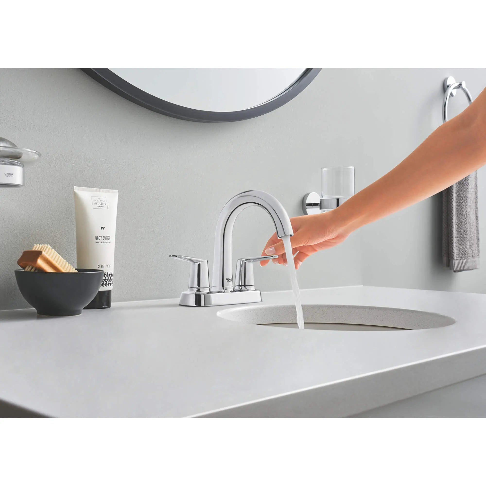 GROHE 20582000 Veletto 2-handle 4" Centerset Bathroom Faucet, 1.2 GPM - Chrome