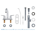 GROHE 20582000 Veletto 2-handle 4" Centerset Bathroom Faucet, 1.2 GPM - Chrome