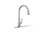 KOHLER K-596-VS Simplice Pull-Down Kitchen Sink Faucet With Three-Function Sprayhead - Vibrant Stainless