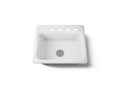 KOHLER K-5964-4-0 Mayfield 25" Top-Mount Single-Bowl Kitchen Sink - White