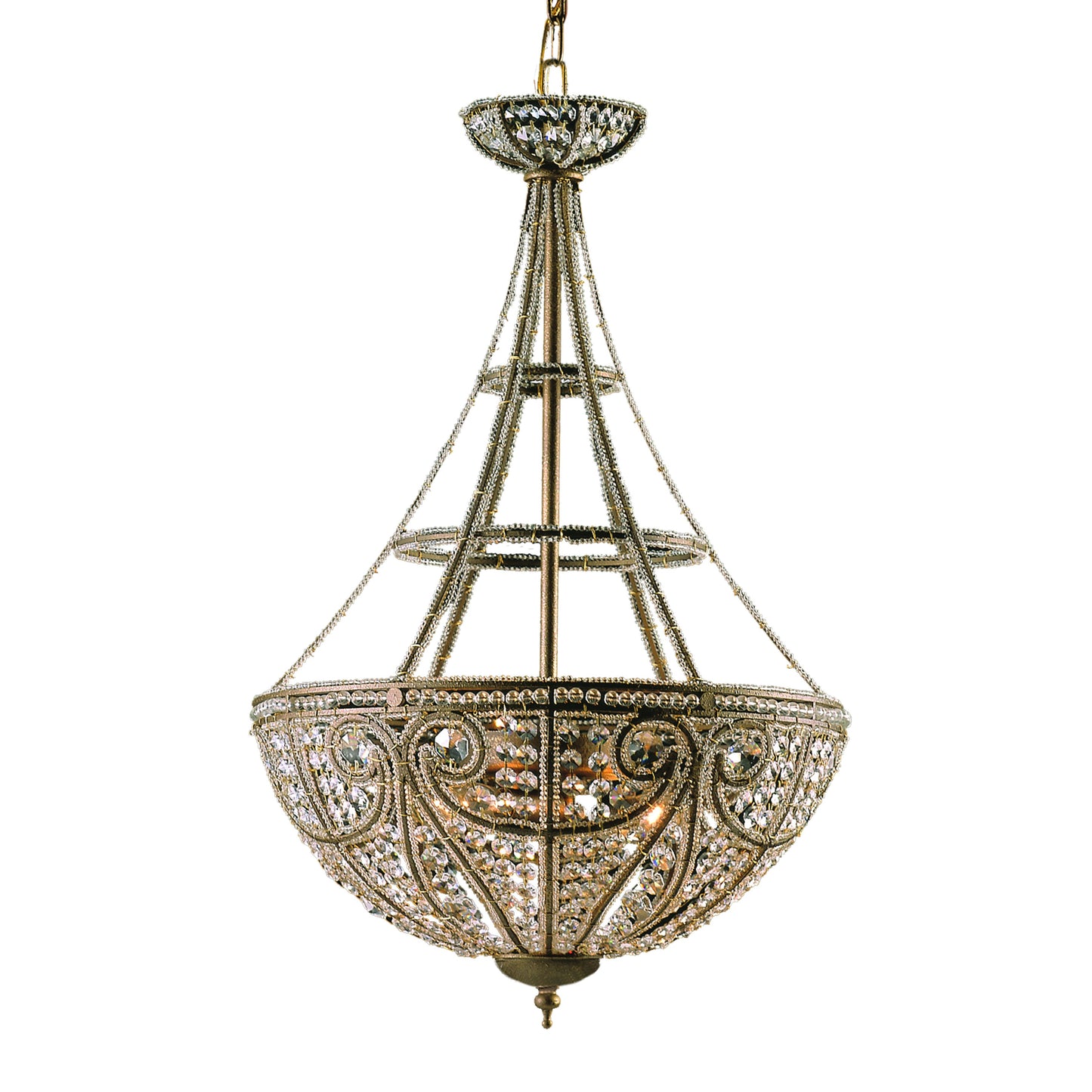 ELK SHOWROOM 5965/4 Elizabethan 17'' Wide 4-Light Pendant - Dark Bronze