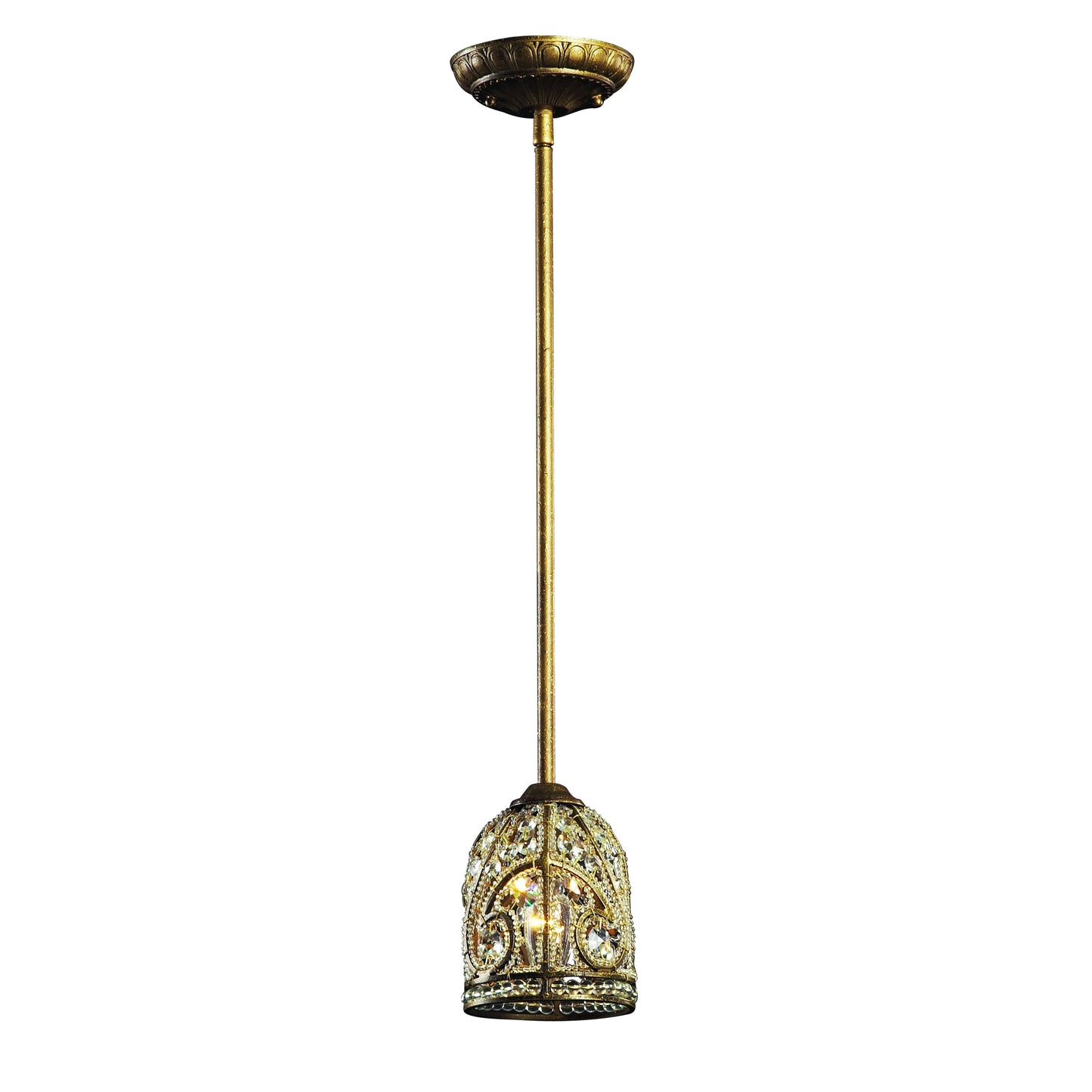 ELK SHOWROOM 5972/1 Elizabethan 5'' Wide 1-Light Mini Pendant - Dark Bronze