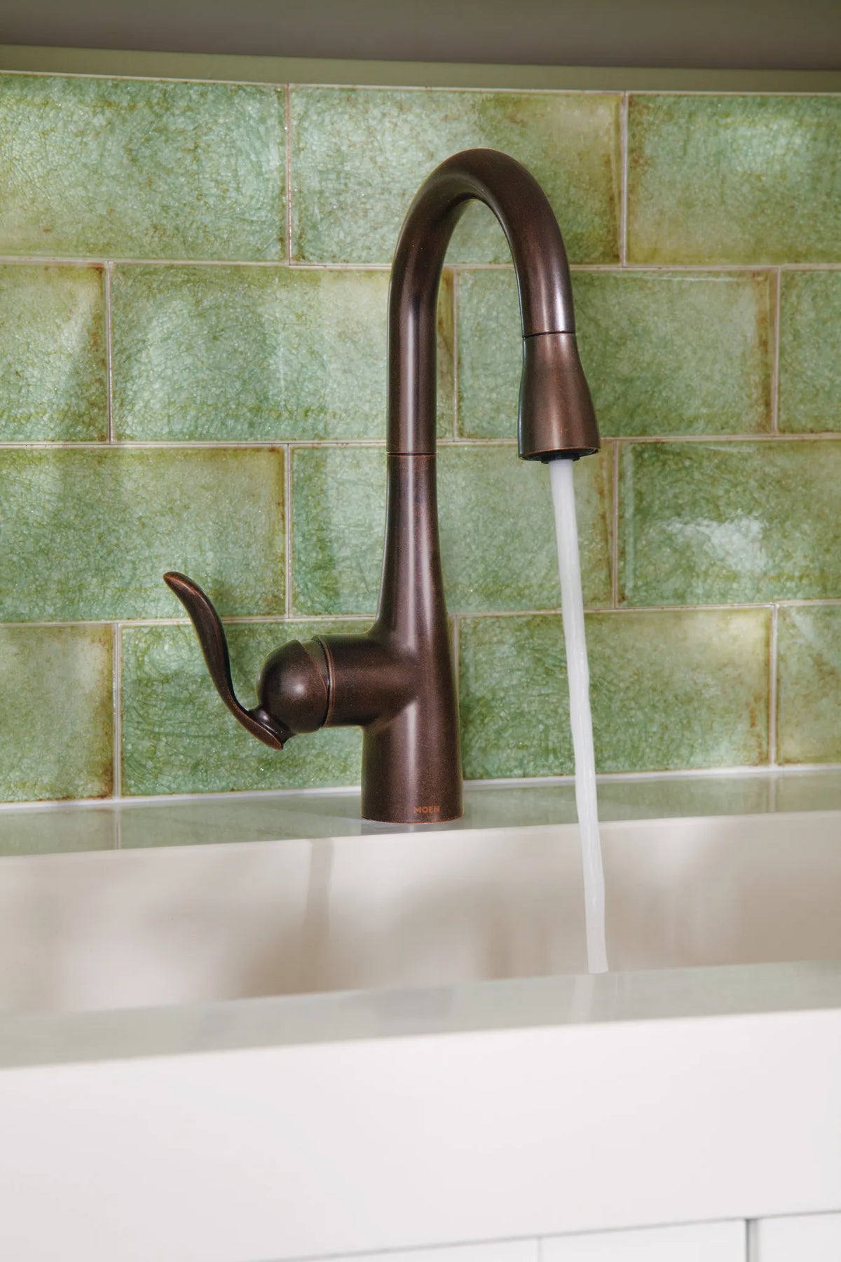 MOEN 5995ORB Arbor One-Handle Pulldown Bar Faucet - Oil Rubbed Bronze