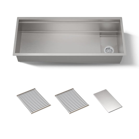 KOHLER 37907-NA Synthos 45-3/4" undermount single-bowl kitchen sink  -  Stainless Steel