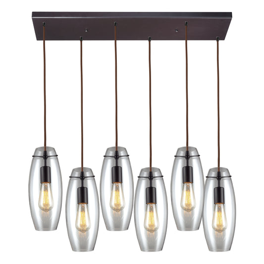 ELK SHOWROOM 60044-6RC Menlow Park 32'' Wide 6-Light Multi Pendant - Oiled Bronze