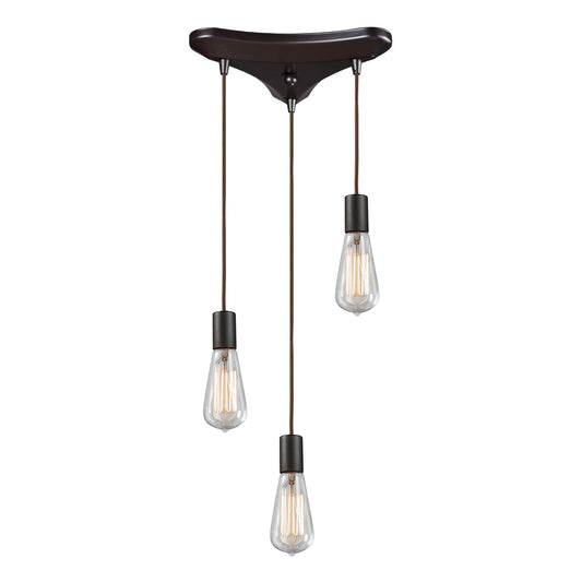 ELK SHOWROOM 60046-3 Menlow Park 10'' Wide 3-Light Multi Pendant - Oiled Bronze