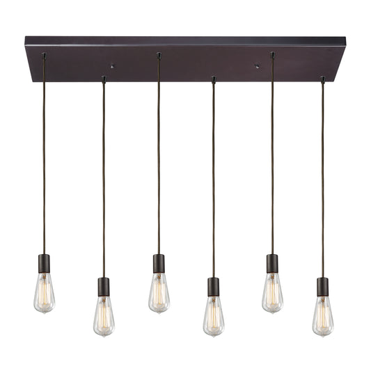 ELK SHOWROOM 60046-6RC Menlow Park 30'' Wide 6-Light Multi Pendant - Oiled Bronze