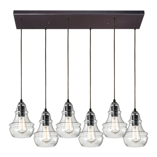 ELK SHOWROOM 60047-6RC Menlow Park 30'' Wide 6-Light Multi Pendant - Oiled Bronze