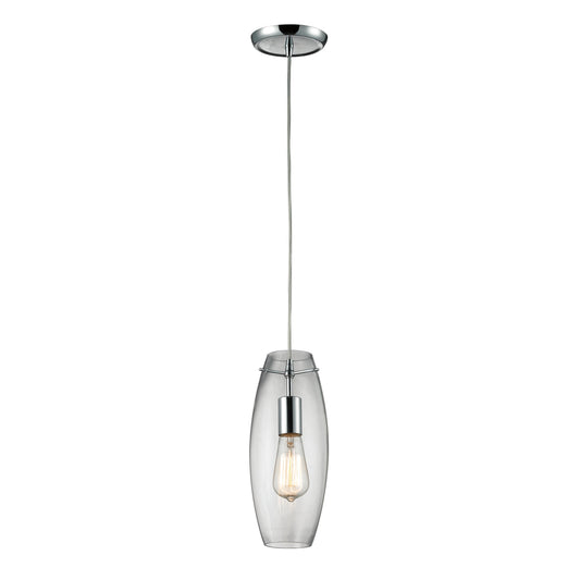 ELK SHOWROOM 60054-1 Menlow Park 5'' Wide 1-Light Mini Pendant - Polished Chrome