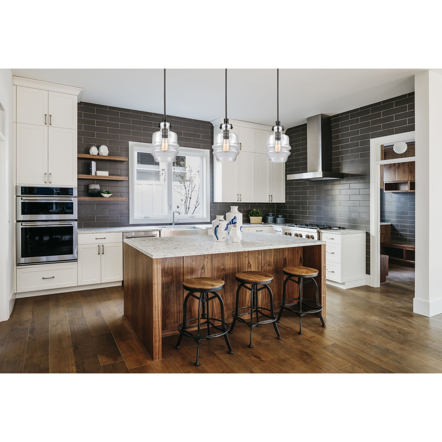 ELK SHOWROOM 60100/1 Zumbia 1-Light Mini Pendant in Oil Rubbed Bronze with Clear Glass