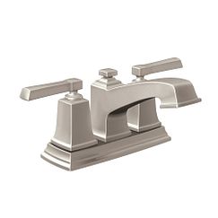 MOEN 6010SRN Boardwalk Two-Handle Centerset Bathroom Sink Faucet - Spot Resist Brushed Nickel