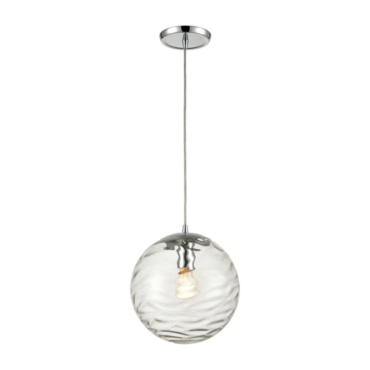 ELK SHOWROOM 60184/1 Water's Edge 10'' Wide 1-Light Mini Pendant - Polished Chrome