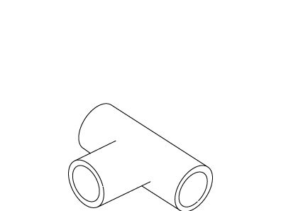 KOHLER Tee, .5" Pvc, K-60565