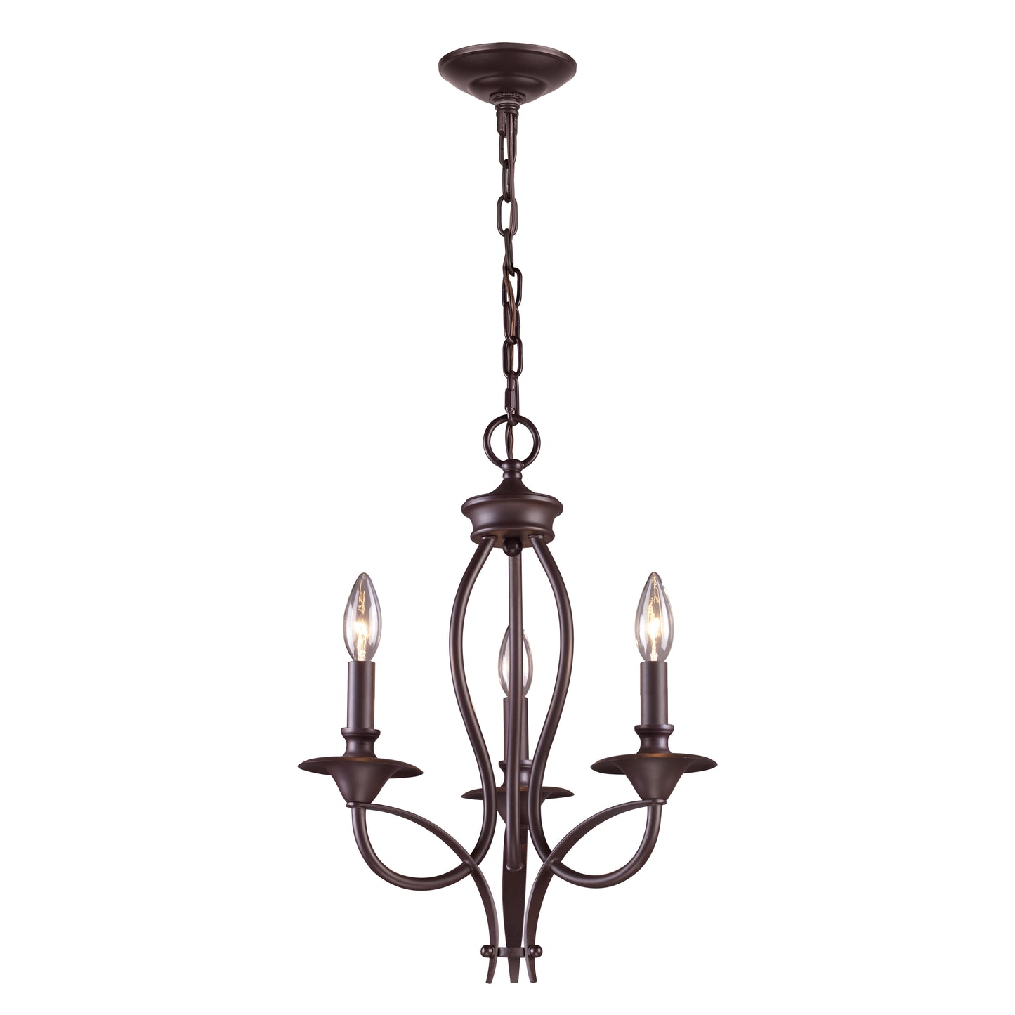 ELK SHOWROOM 61031-3 Medford 14'' Wide 3-Light Chandelier - Oiled Bronze