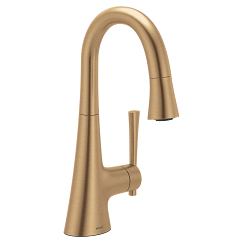 MOEN 6126BZG Kurv One-Handle Pulldown Bar Faucet - Bronzed Gold