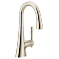 MOEN 6126NL Kurv One-Handle Pulldown Bar Faucet - Polished Nickel