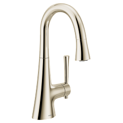MOEN 6126NL Kurv One-Handle Pulldown Bar Faucet - Polished Nickel