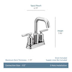 MOEN 6150BN Gibson Two-Handle Centerset Bathroom Sink Faucet - Brushed Nickel