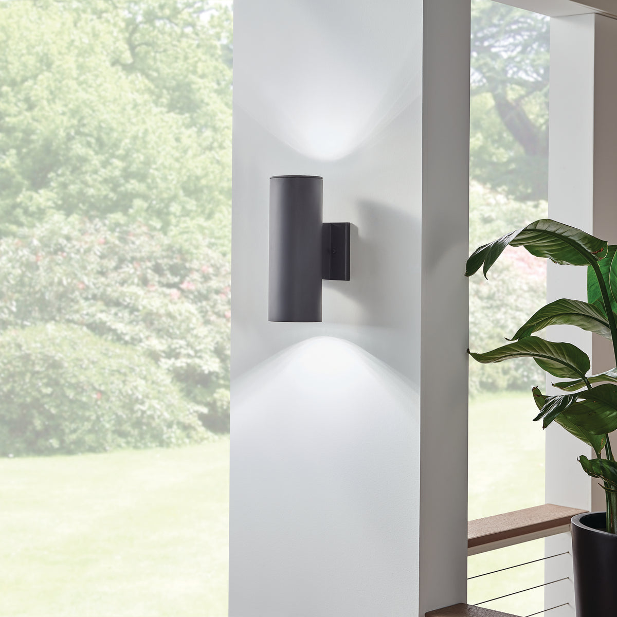 KICHLER 11251BKT30 Cylinder 3000K Led 12" Wall Light Textured Black