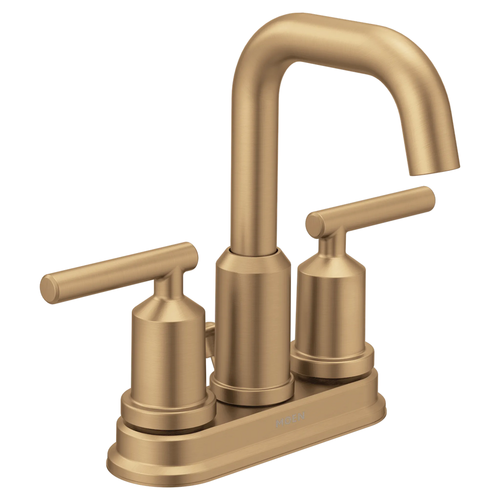 MOEN 6150BZG Gibson Two-Handle Centerset Bathroom Sink Faucet - Bronzed Gold