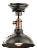 KICHLER 42579OZ Cobson 8" 1 Light Convertible Mini Pendant Olde Bronze