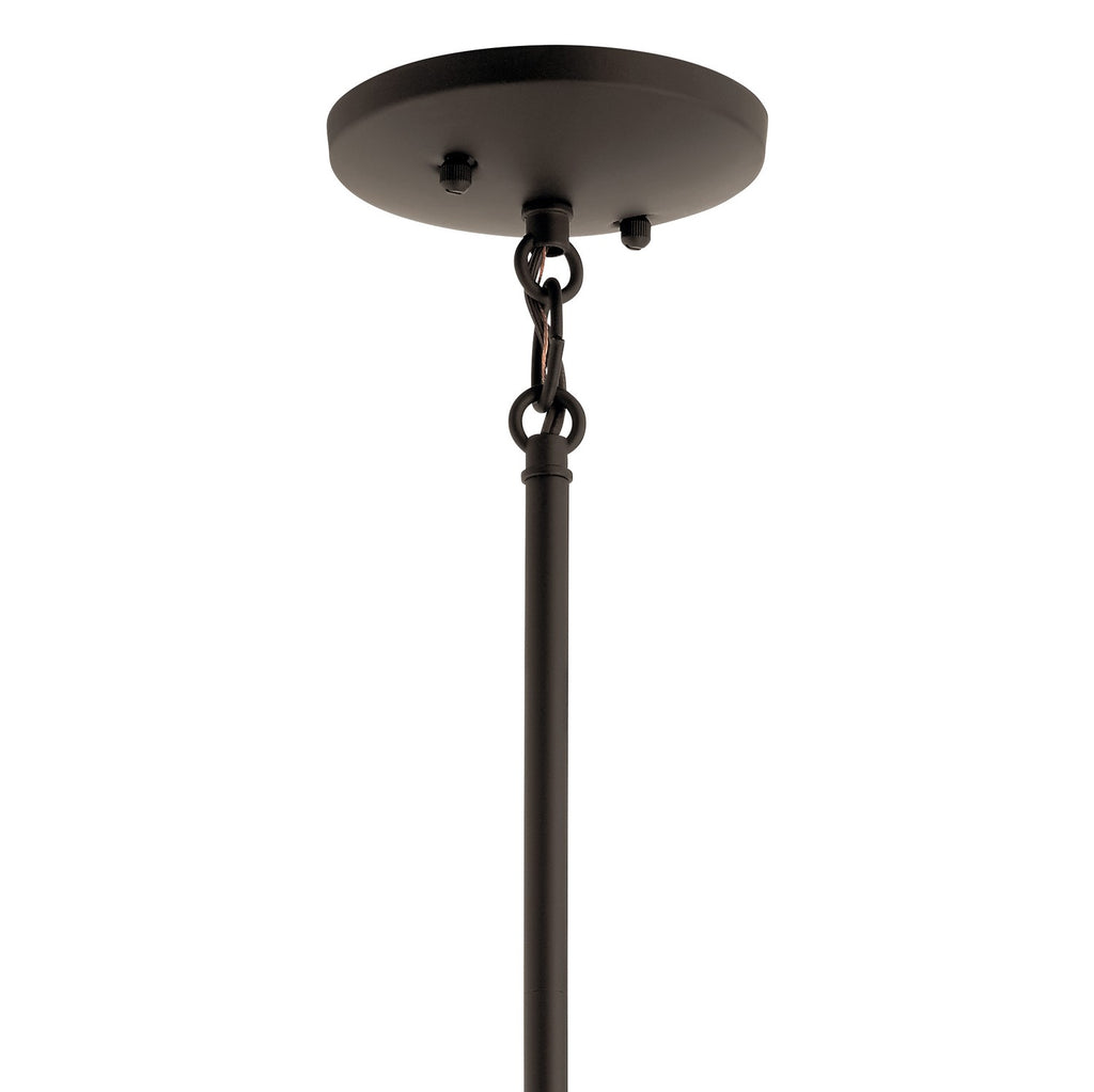 KICHLER 43640OZ Jolie 18" 1 Light Mini Pendant With Satin Etched Glass In Olde Bronze
