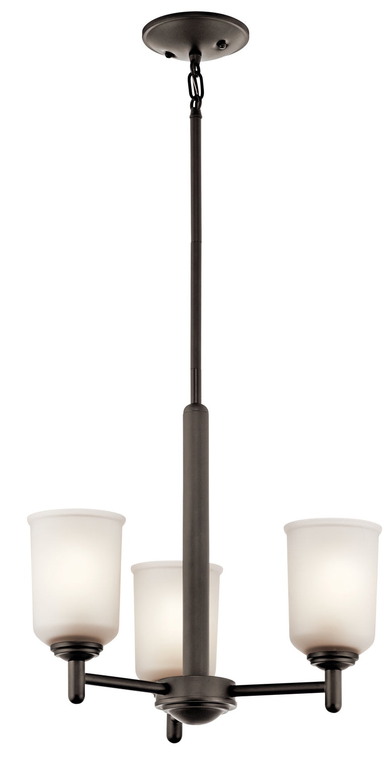 KICHLER 43670OZ Shailene 3 Light Mini Chandelier Olde Bronze