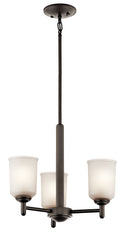 KICHLER 43670OZ Shailene 3 Light Mini Chandelier Olde Bronze
