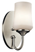 KICHLER 45568NI Aubrey 10.75" 1 Light Wall Sconce With Satin Etched Cased Opal In Brushed Nickel