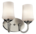 KICHLER 45569NI Aubrey 2 Light Vanity Light Brushed Nickel